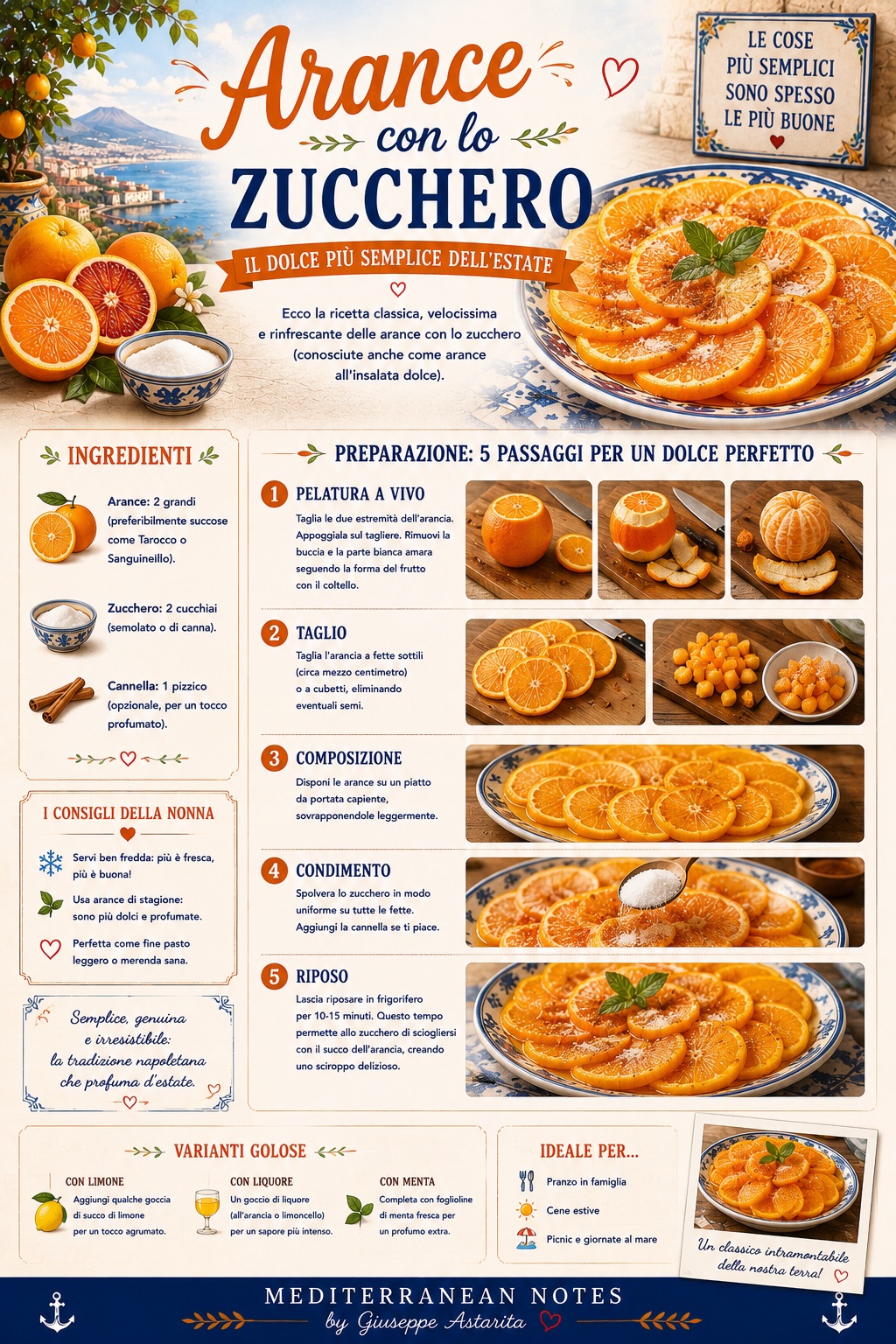 Arance con lo zucchero infographic