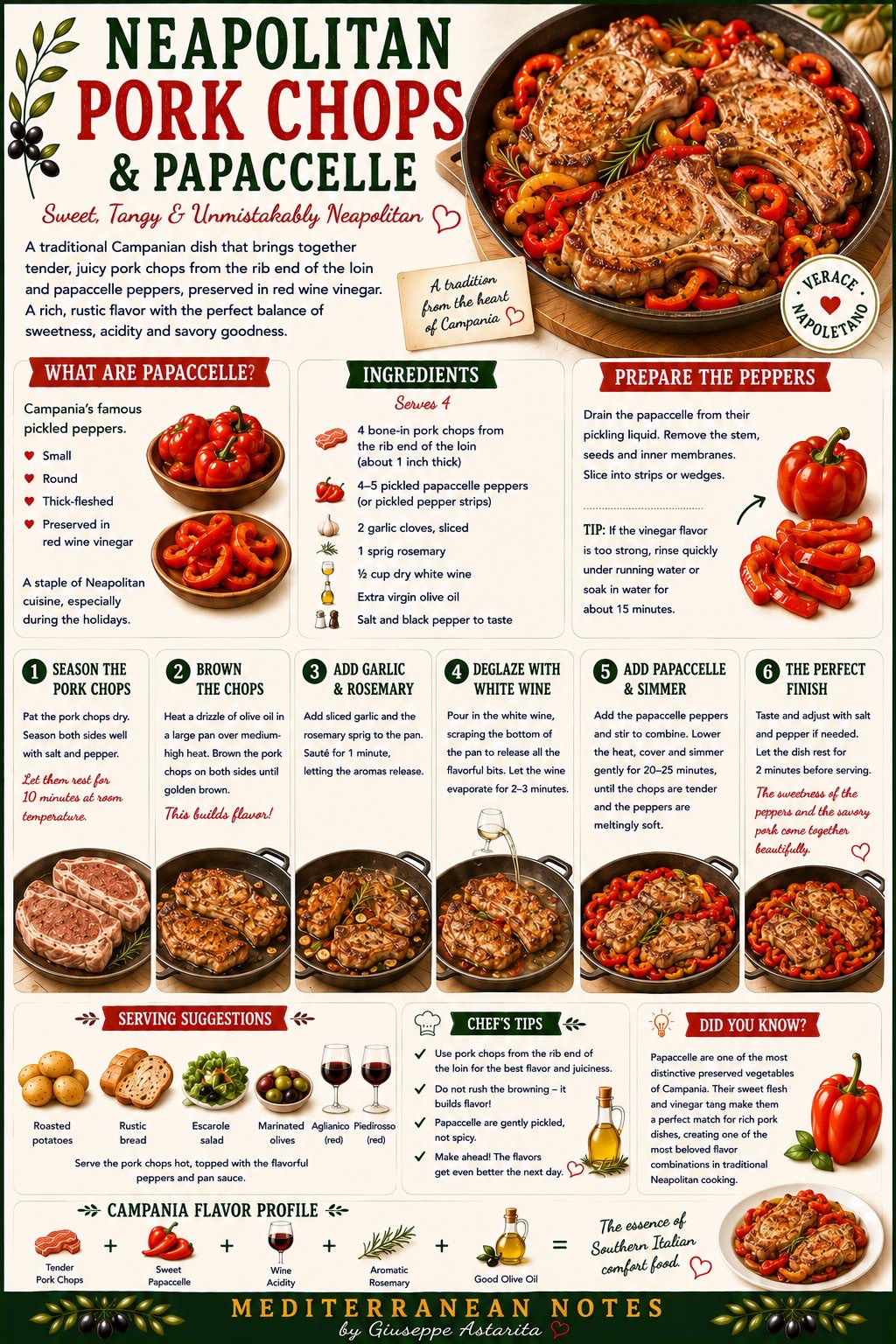 Braciole di Maiale con Papaccelle — infographic by Giuseppe Astarita