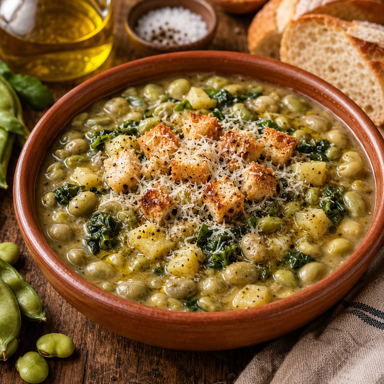 Broad bean soup