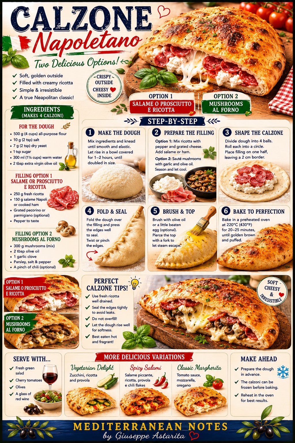 Calzone Napoletano — infographic by Giuseppe Astarita
