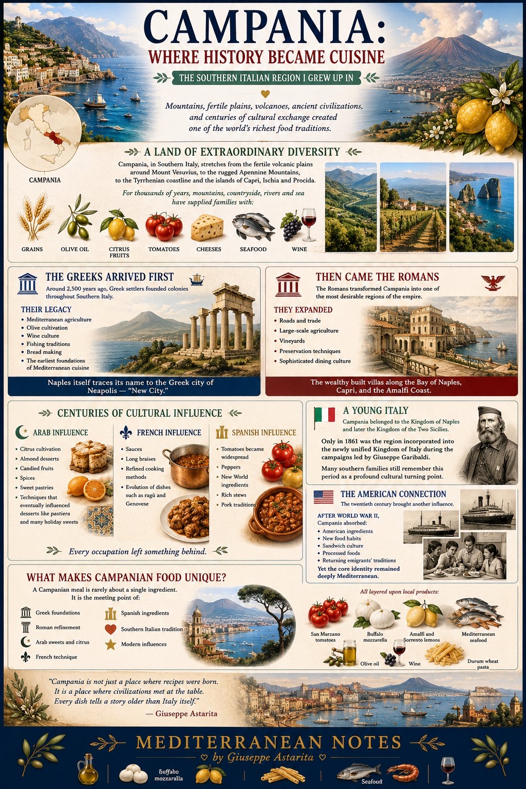 Campania: Where History Became Cuisine — infographic