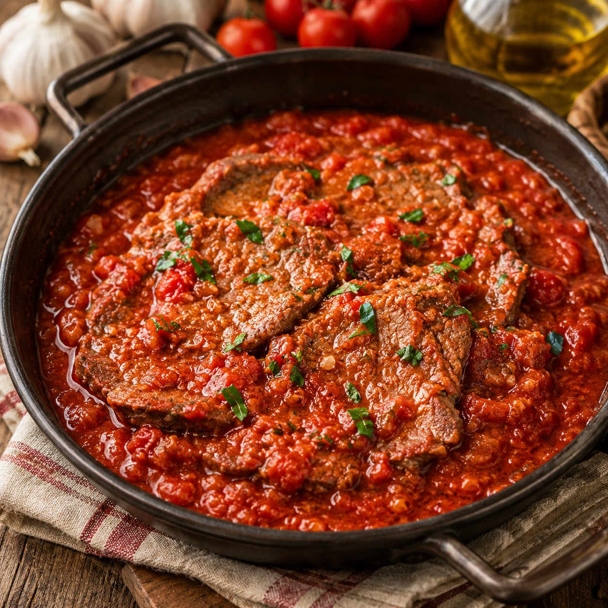 Carne alla pizzaiola
