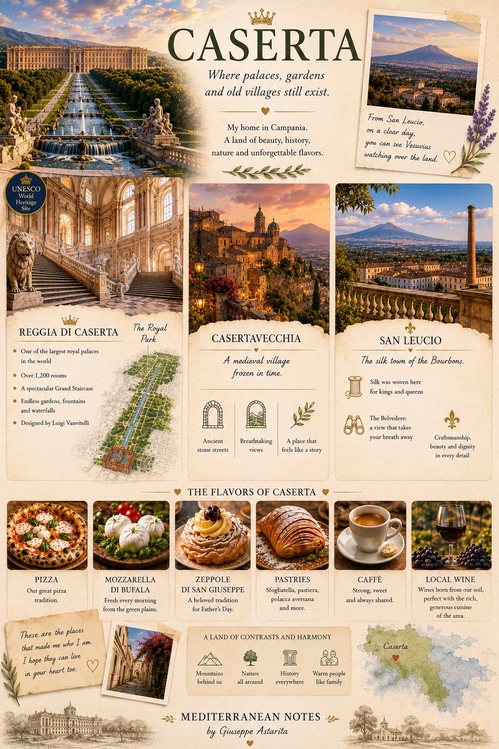 Caserta — palaces, gardens, old villages, and the flavors of a city