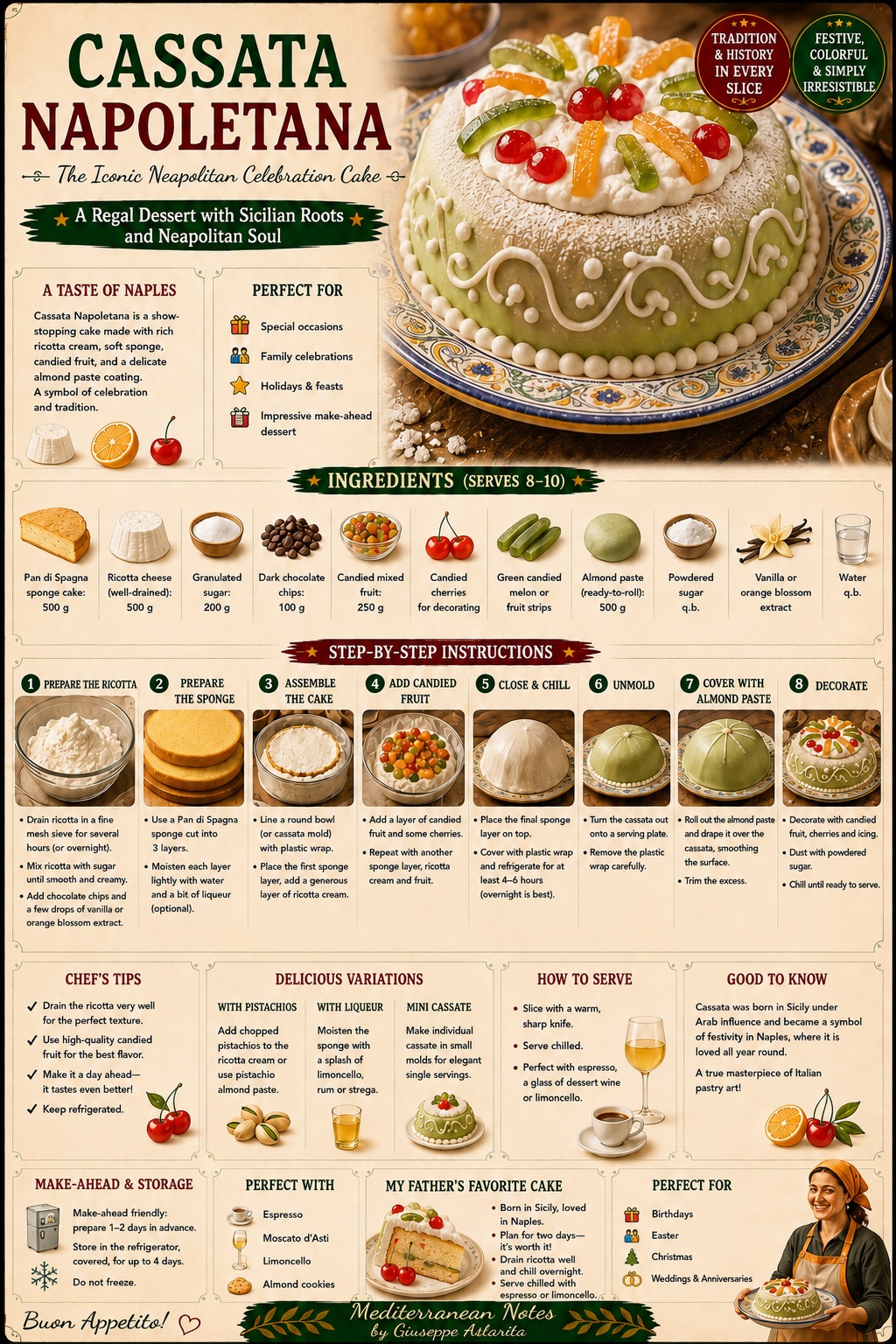 Cassata Napoletana — infographic by Giuseppe Astarita