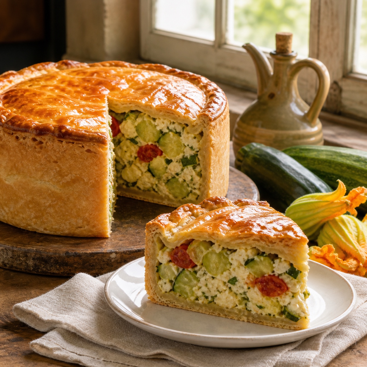 Crostata di Zucchine e Ricotta