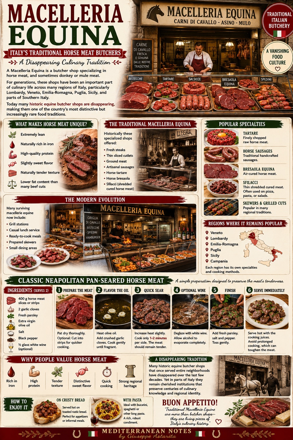Fettina di Cavallo — infographic, Mediterranean Notes by Giuseppe Astarita
