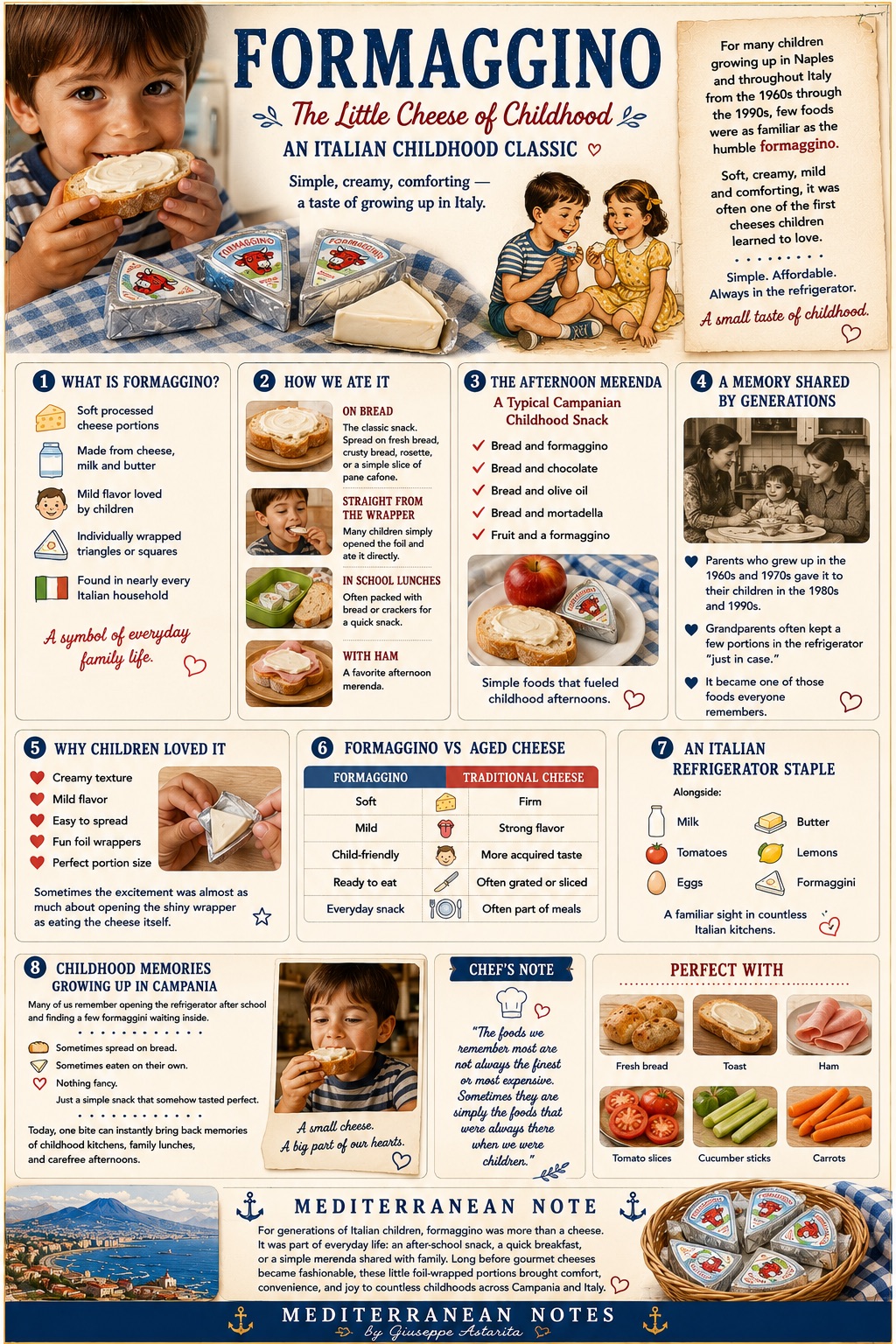 Il formaggino -- the little cheese of Italian childhood, Mediterranean Notes