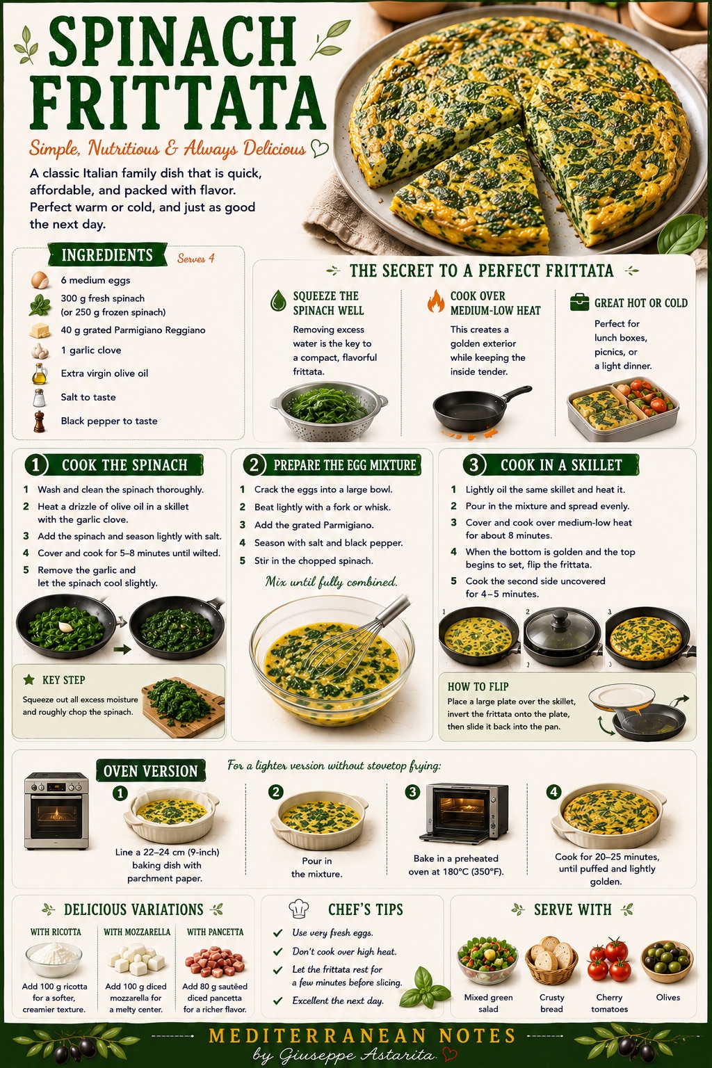 Frittata di Spinaci — infographic by Giuseppe Astarita