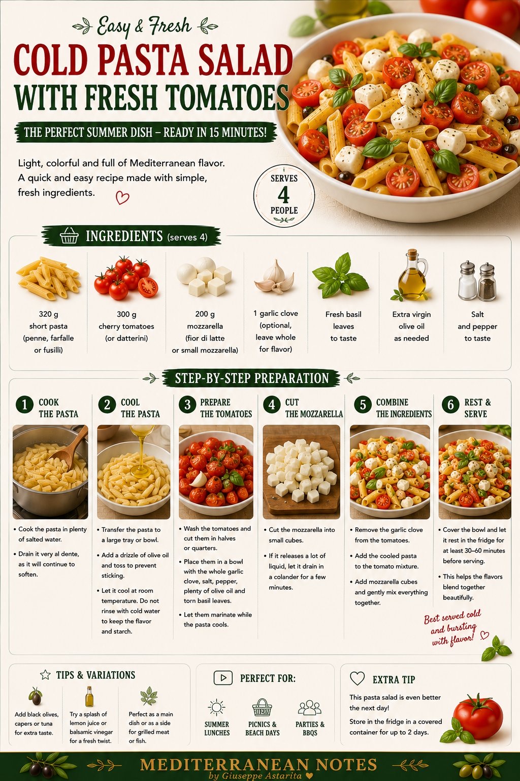 Insalata di Pasta Semplice — infographic