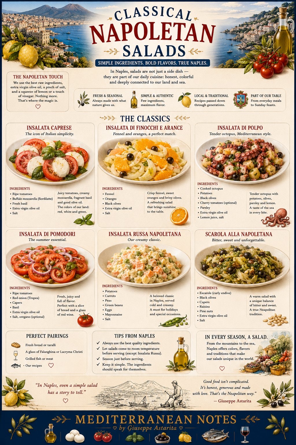 Classical Neapolitan Salads — five classics from the Neapolitan table
