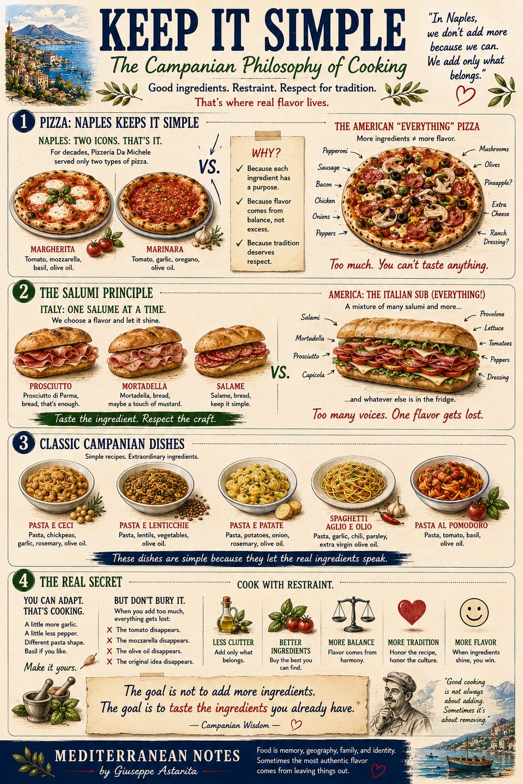 Keep It Simple — The Campanian Philosophy of Cooking infographic