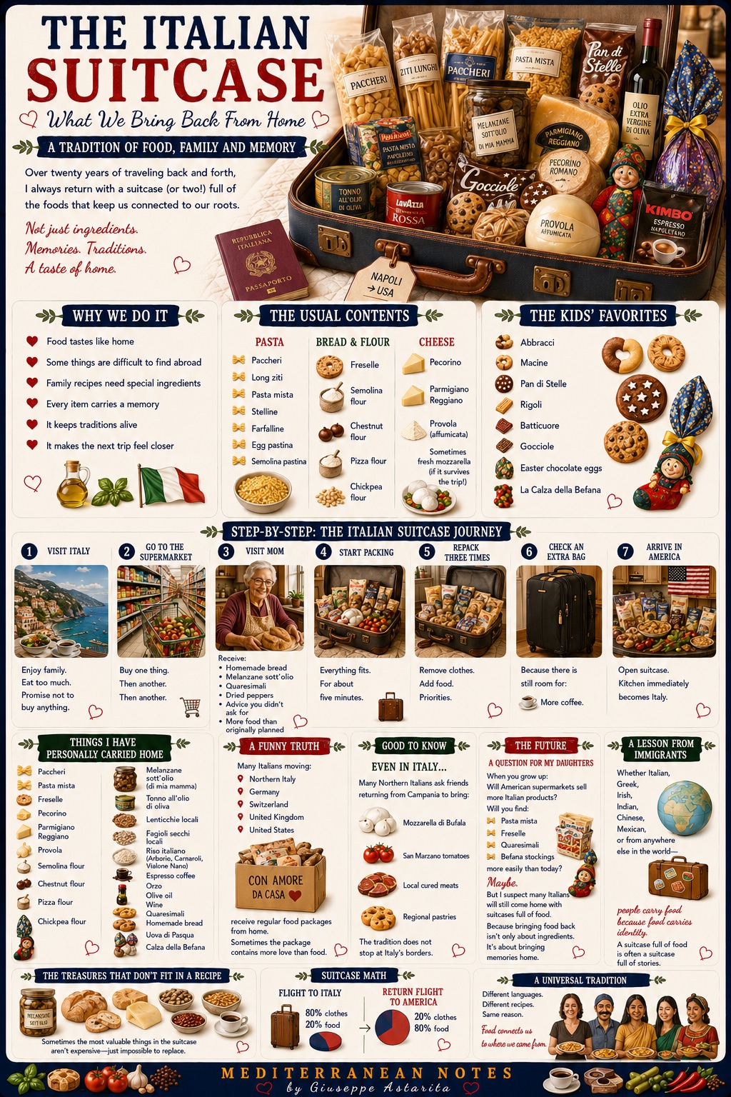 The Italian suitcase — what we bring back from home