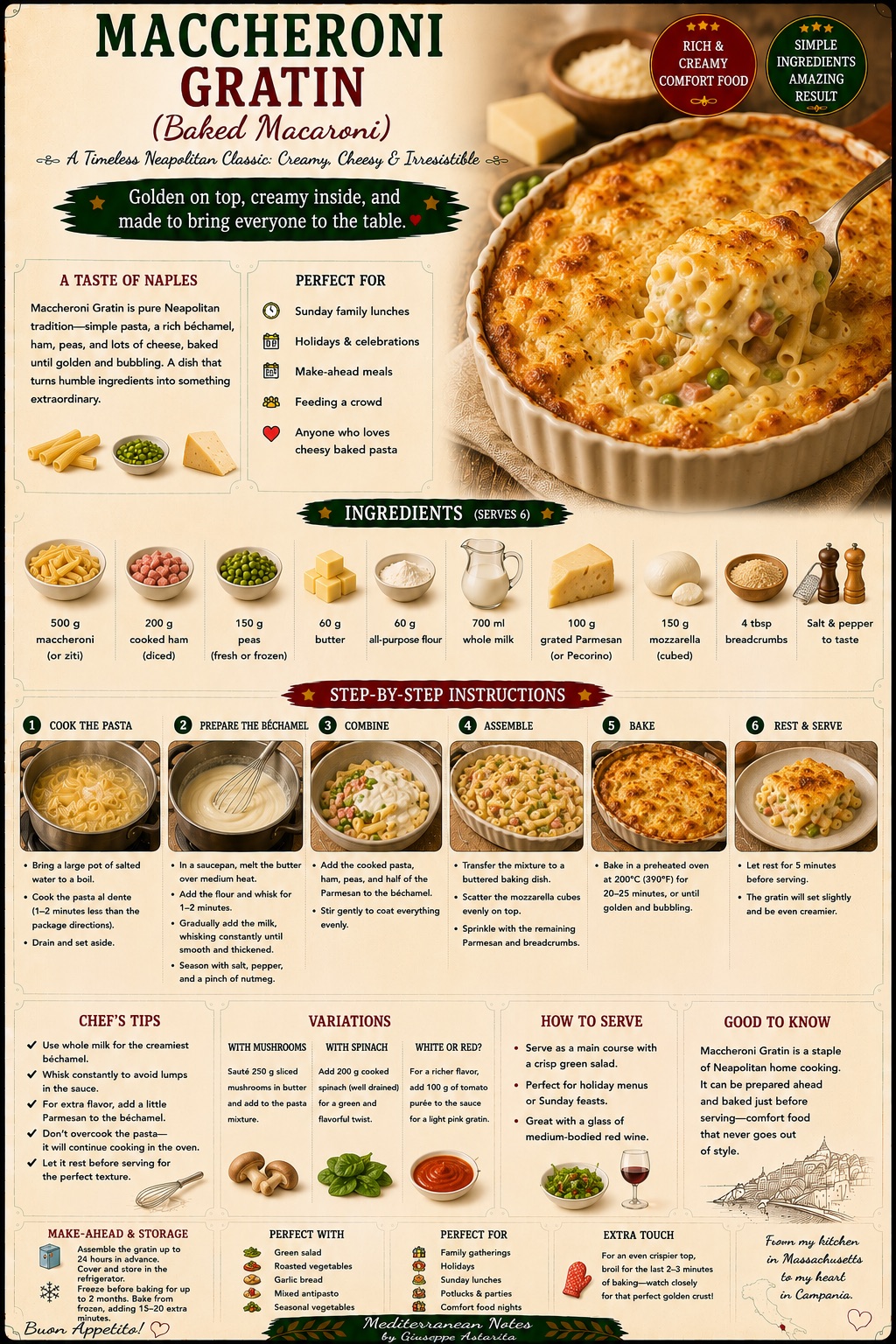 Maccheroni al Gratin — infographic by Giuseppe Astarita