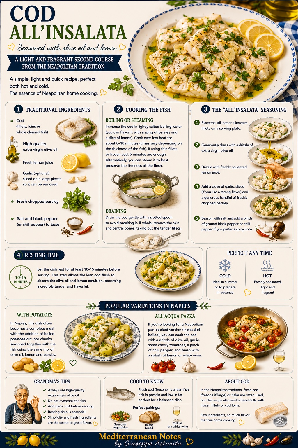 Merluzzo all'insalata — infographic by Giuseppe Astarita