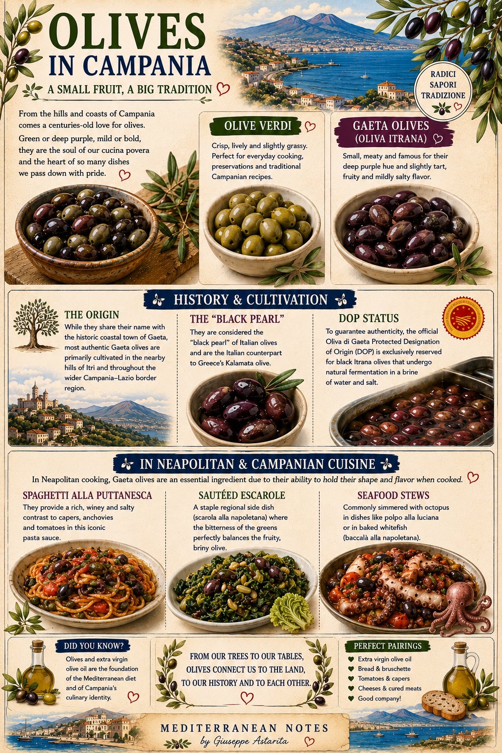 Olives in Campania — infographic by Giuseppe Astarita