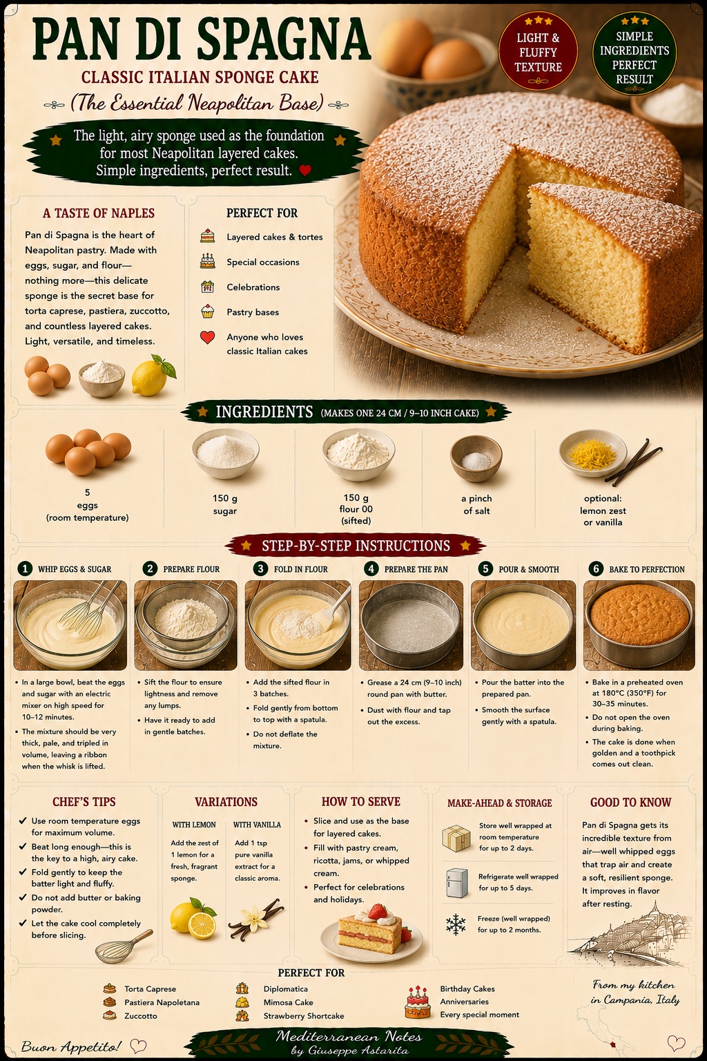 Pan di Spagna — infographic by Giuseppe Astarita