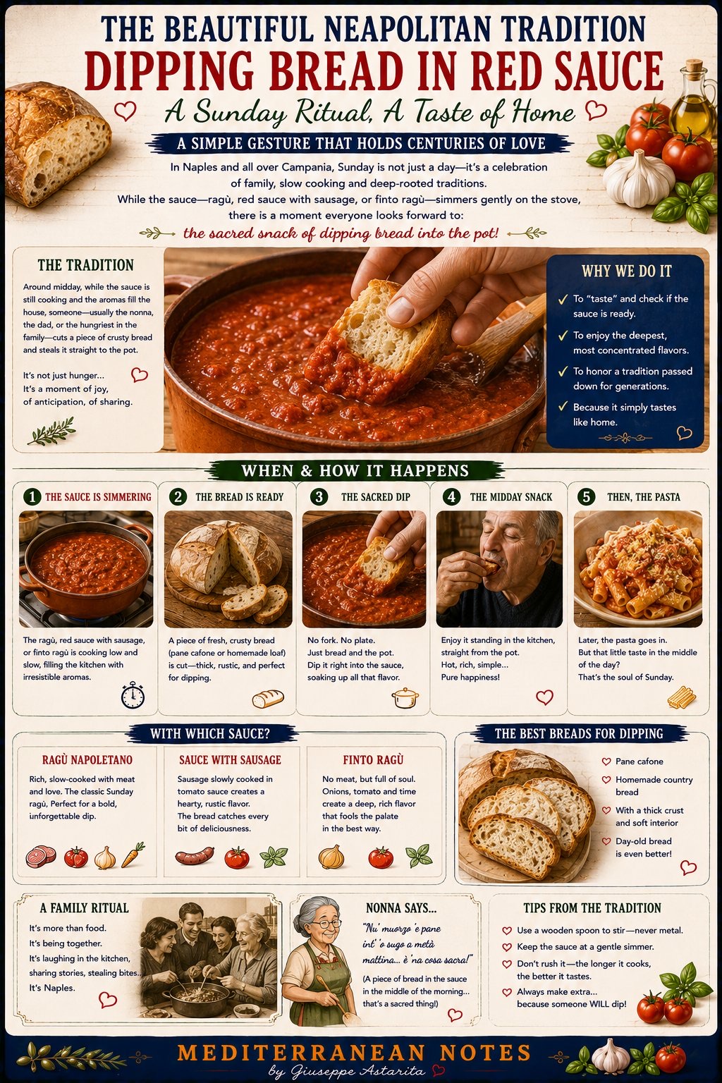 Dipping Bread in the Sunday Sauce — the Neapolitan tradition