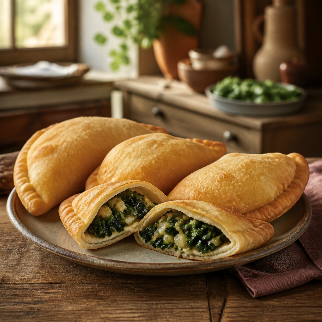 Panzarotti di spinaci e scarola