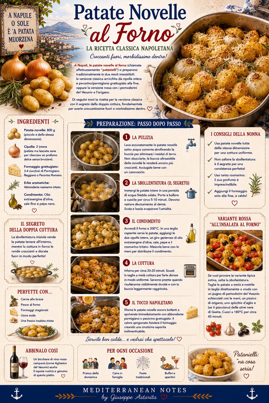 Patate novelle al forno infographic