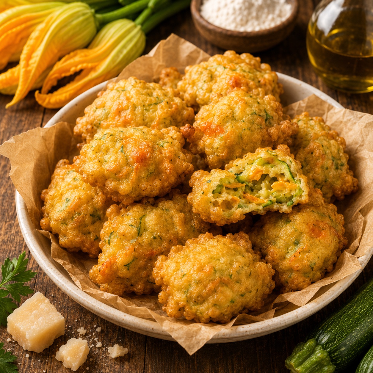 Pizzette o frittelle con i fiorilli