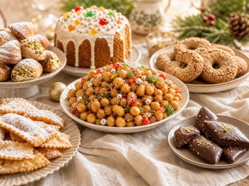 Holiday cakes and pastry