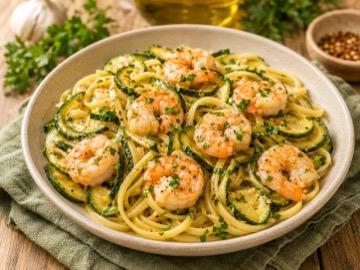 Pasta con Gamberi e Zucchine