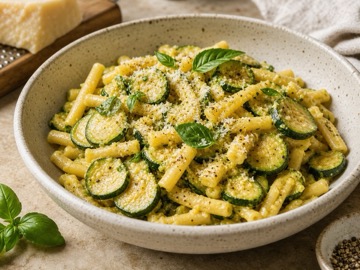 Pasta con zucchini e uova