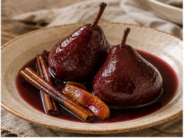 Pere al vino rosso