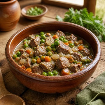 Spezzatino di Vitello con Piselli