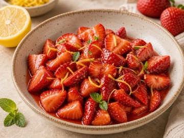 Strawberries with lemon