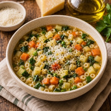 Vegetable soup with pasta