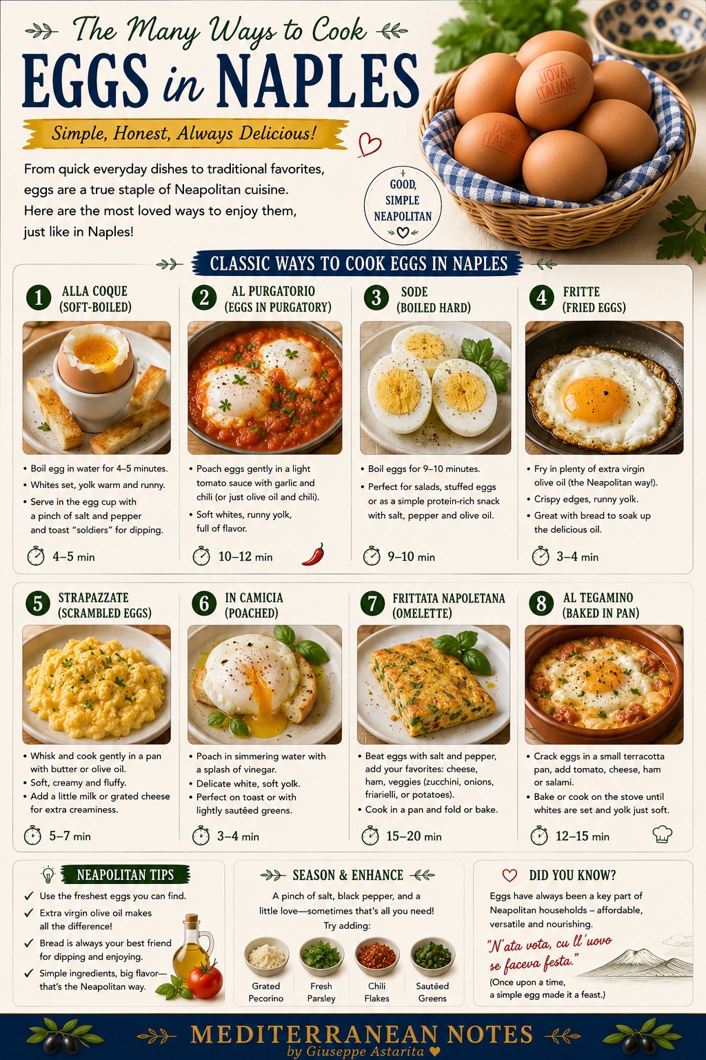 The many ways to cook eggs in Naples — infographic